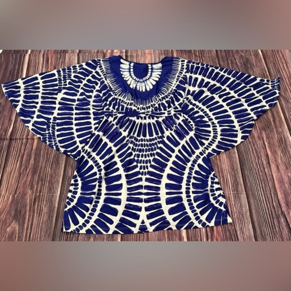 Trina Turk Women's  V-Neck Algiers‎ Flowy Tunic Top Size Small Bo… - Picture 3 of 8